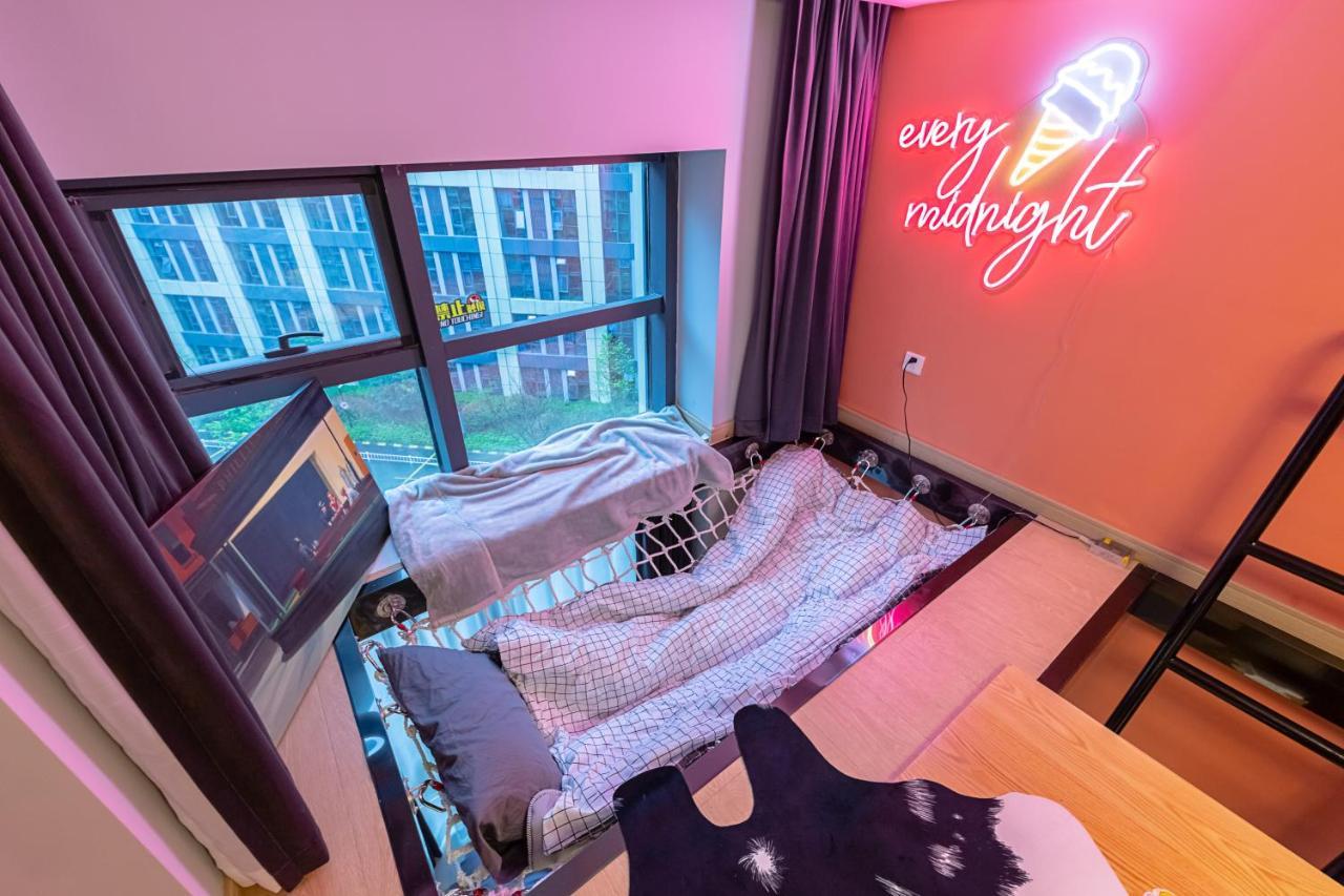 Loft Apartment With Slide Hammock With Movie Viewing Hangzhou Eksteriør bilde